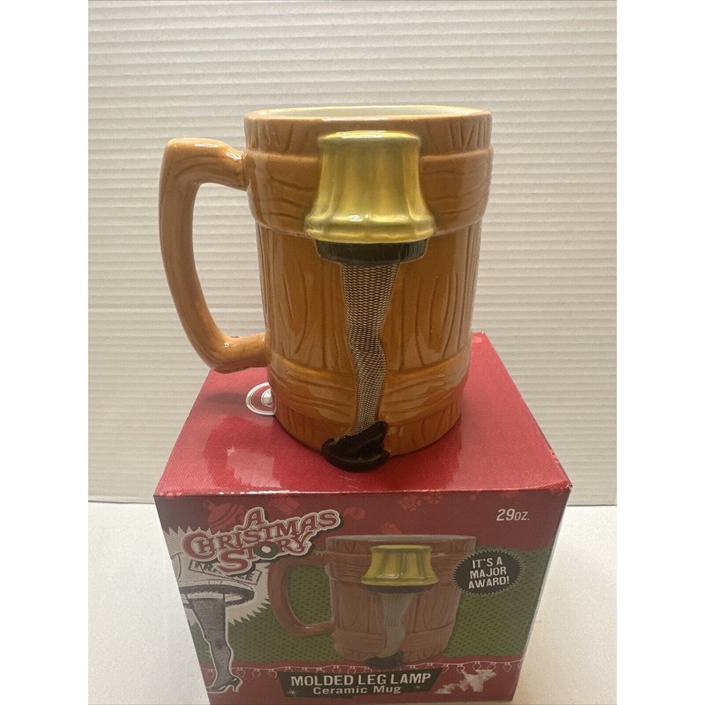 A‎ Christmas Story Molded Barrel Leg Lamp Ceramic Mug 29oz